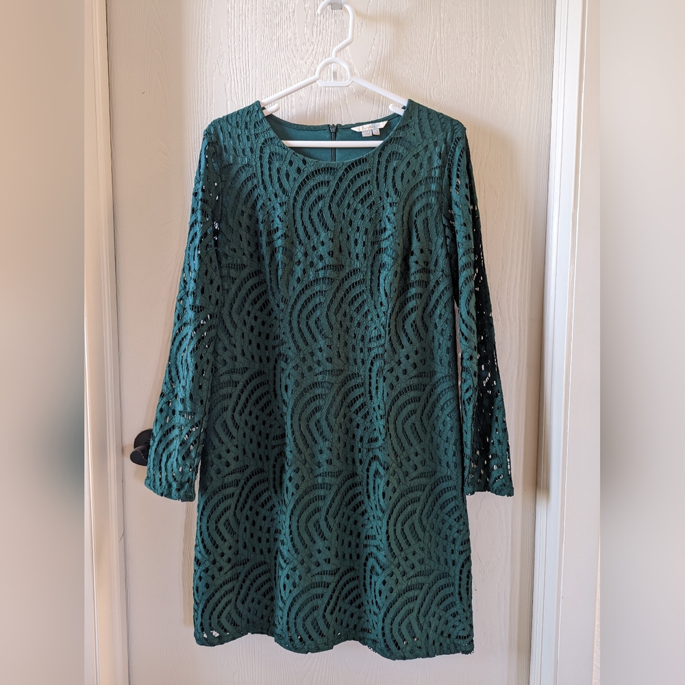 Boden emerald lace dress